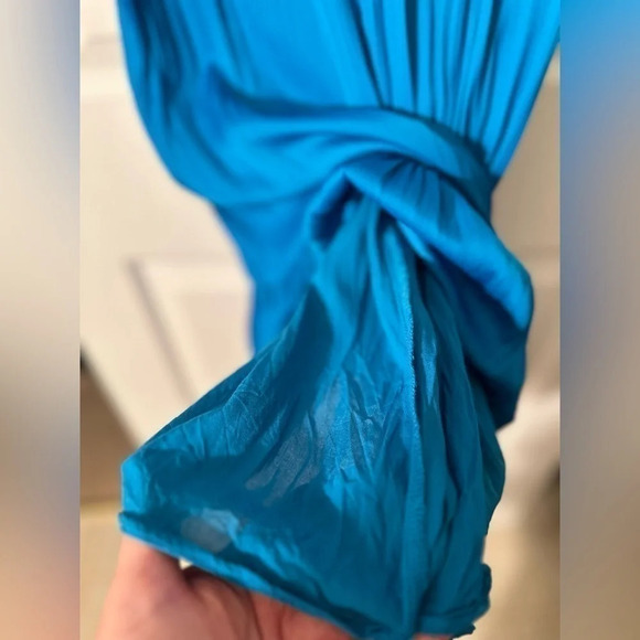 MAEVE XS Anthropologie Blue Flouncy Tunic Dress $128 Pleated Ruffle Hem - Picture 14 of 14